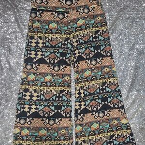 Tribal Print Wide-Leg Pants